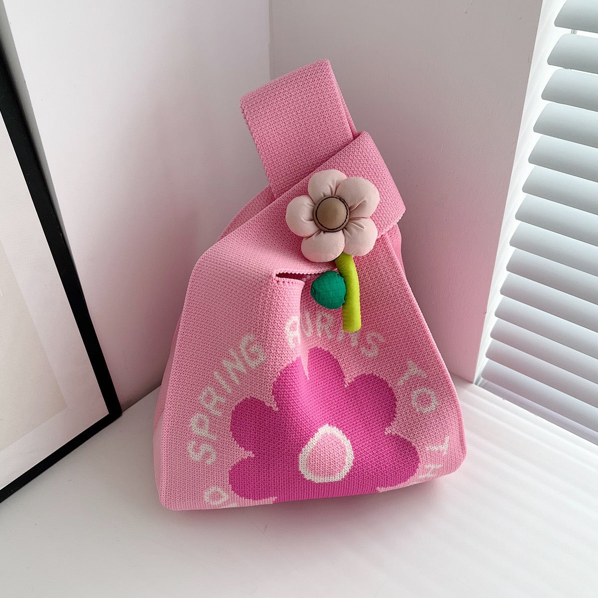 Blush Bloom Knot Gift Bag